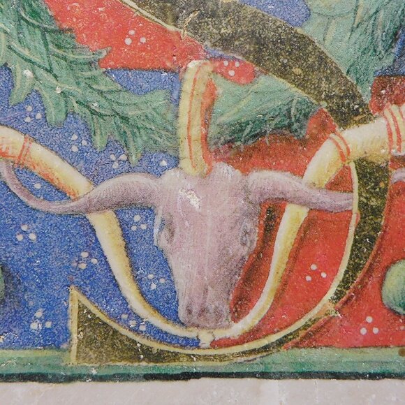 Illuminated Manuscript Design Tile Trivet Studio Vertu Trivet "S" Monogram 8" - Picture 3 of 8